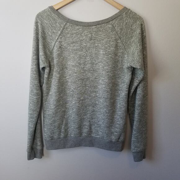 Volcom Womens Geometric Sweatshirt Green Heather Knit Size Small - Picture 2 of 11